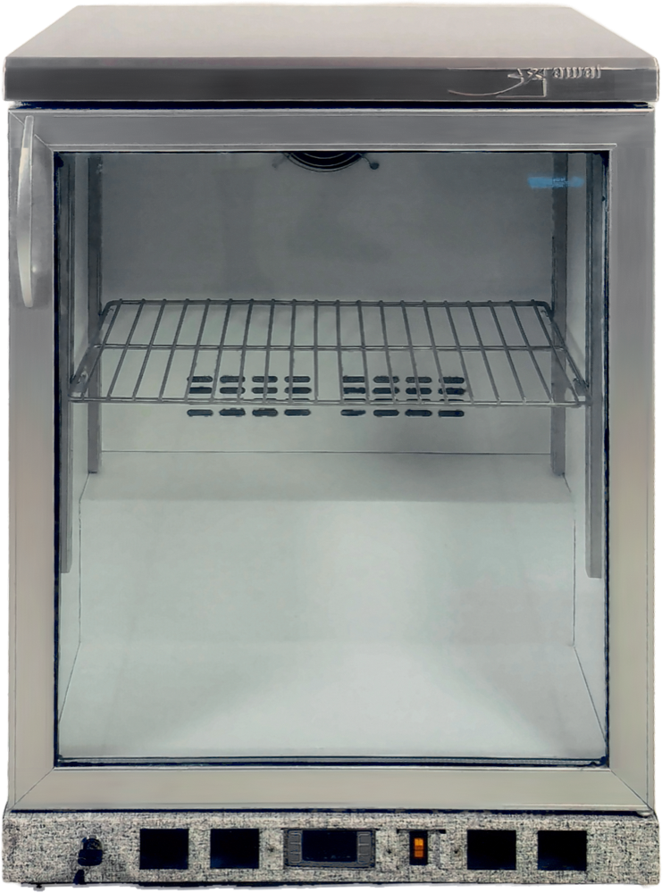 Back Bar Cooler – 1 Glass Door, Granite Base