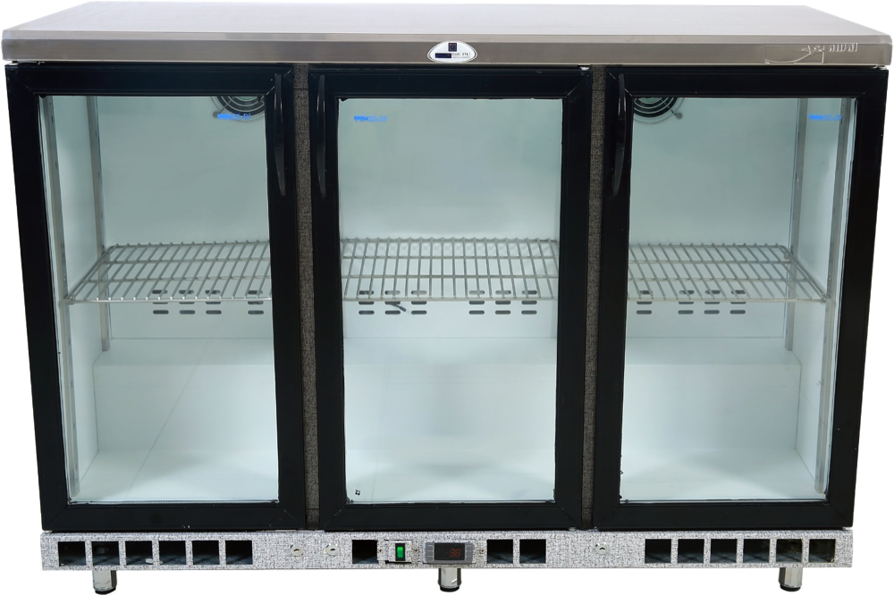 Back Bar Cooler – 3 Glass Doors